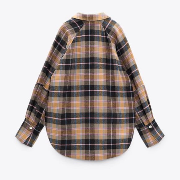 ZARA Oversized Plaid Shirt Shacket Pendleton - Picture 5 of 11